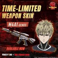 Free Fire will introduce two new weapon skins as part of the collaboration (Image via Garena)
